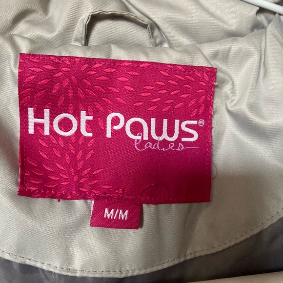 Silver coloured knee length Winter jacket with hood - Picture 4 of 4